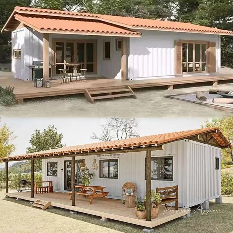 قابل للفصل جاهز 20Ft 40Ft فاخر حديث جاهز فيلا شحن حاوية محمولة منزل 2 3 4 5 غرفة نوم منزل صغير متنقل #1