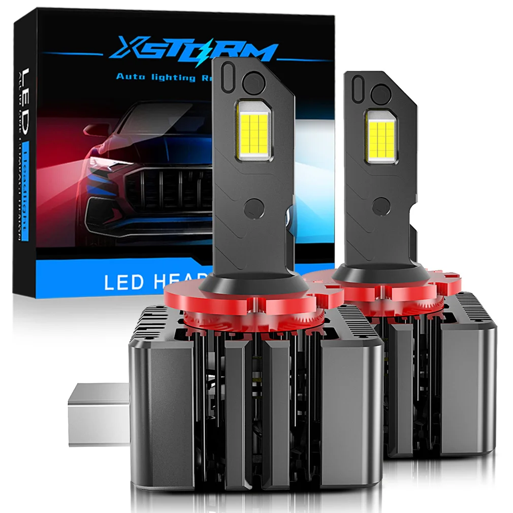 XSTORM D1S LED D2S D3S D4S HID D1R D2R D3R D4R Żarówka reflektora samochodowego Turbo LED CSP Lampa Canbus 120W 6500K Biała