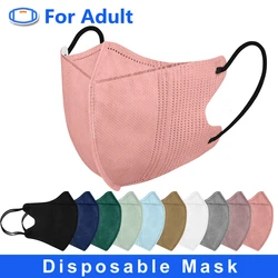 Disposable Protective Mask Morandi 3D Black Masks Adult 4 Ply 95% Filtration Mascarillas Quirurgicas Homologadas No Nose Bridge