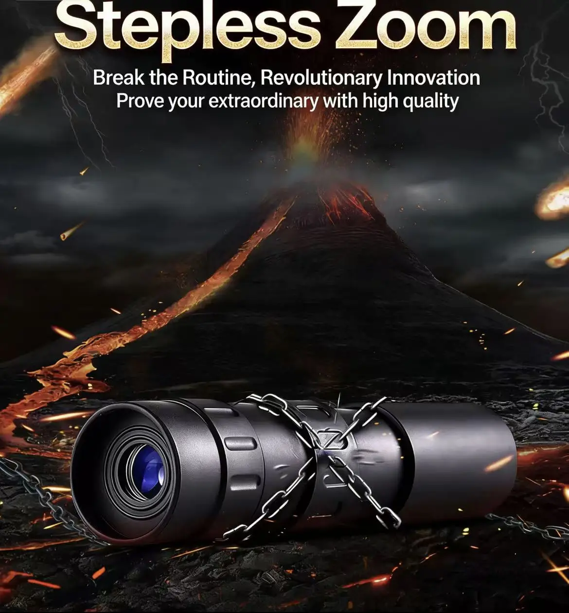 10-300x40 Zoom Telescope HD 4K Portable Strong Binoculars Long Range Professional Monocular BAK4-Prisms For Hunting Camping