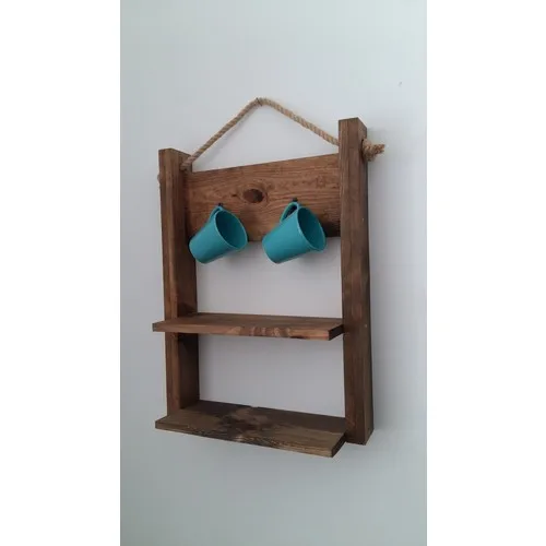 Wood Design Wonderland Decorative 3 Eyes Handmade Solid Wood Shelf Bookcase Kuparafı