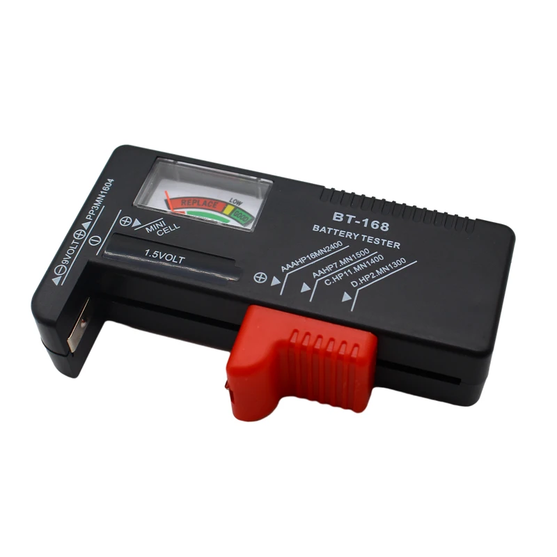 BT-168 AA/AAA/C/D/9V/1.5V batteries Universal Button Cell Battery Colour Coded Meter Indicate Volt Tester Checker BT168 Power