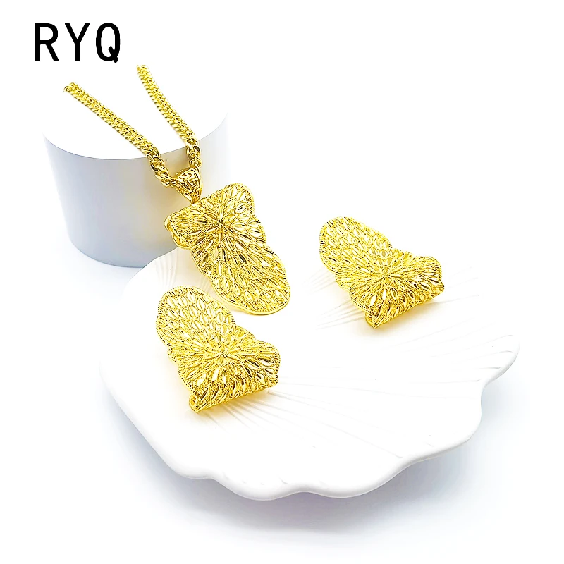 RYQ Jewellery Sets Trendy Woman Jewelry 2022 Necklaces Women Women's Two Piece Elegant Luxury Necklace Set Fine Promotion Cheap