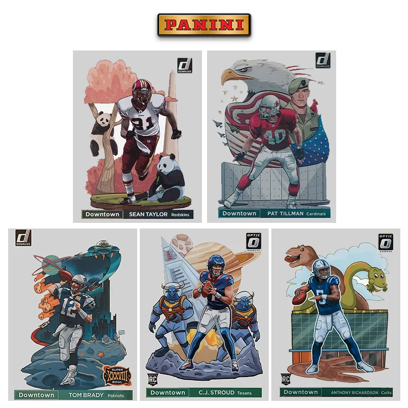 

Panini Diy Homemade NFL Downtown Rugby Star Tom Brady Sean Taylor Pat Tillman Trading Cards Birthday Gift Collection