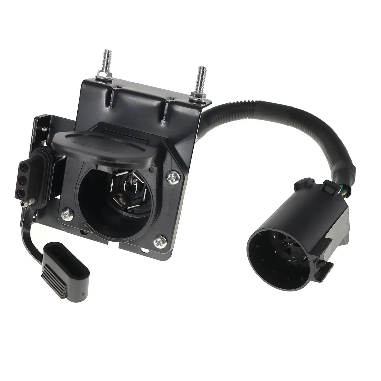 Trailer Wiring Adapter US Standard 4 Pin Sockets and 7 Pin Plug for Trailers with Different Connectors Professional Hardware