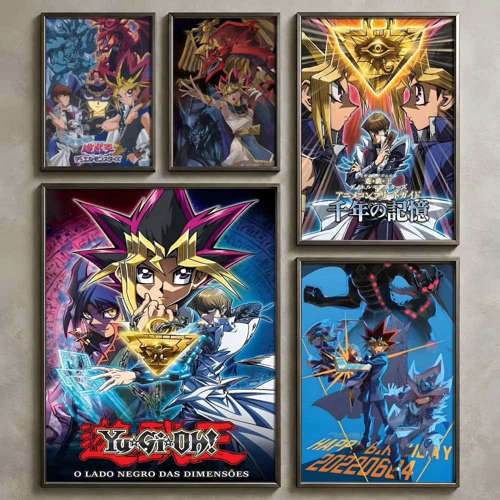 Anime Yu-Gi-Oh! Poster Vintage Self Adhesive PP Wall Decor Art Waterproof Home Bar Bedroom Decoration Gift