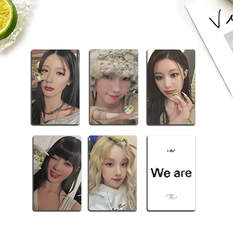 5/15Pcs/Set Kpop i-dle We Are Album Selfie Cards List Shuhua Miyeon YUQI MINNIE Soyeon EVERLINE Ver Photocards Fans Collectibles