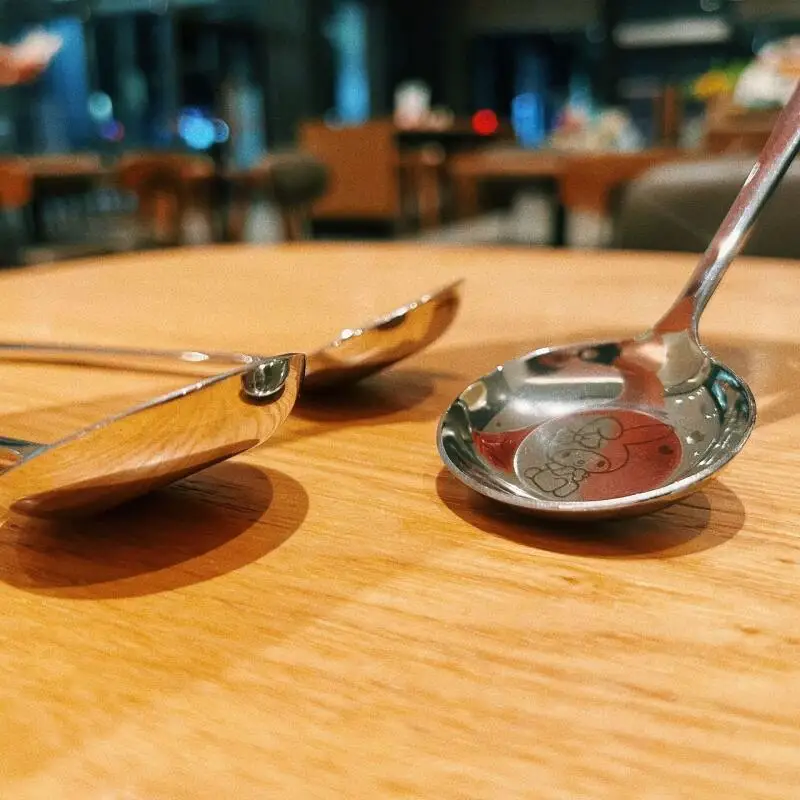 سانريو سينامورول هالو كيتي كورومي ملعقة ضرب المنتج منتج جديد Kawaii الكرتون في الهواء الطلق المحمولة طالب الحرم الجامعي الكبار لطيف #4