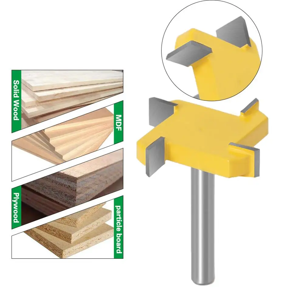 6Mm 1/4Inch Schacht Flush Trim Bit Z4 Frezen Rechte Rand Sleuven Frees Snijhandvat Voor Hout Houtwerk