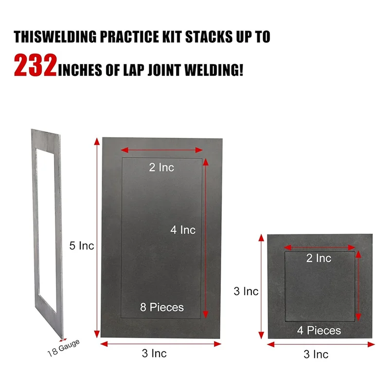 T98C-Welding Practice Kit,24-Piece 3X5in Welding Coupons For MIG,Suitable For Welding Practice And Improving Welding Skills