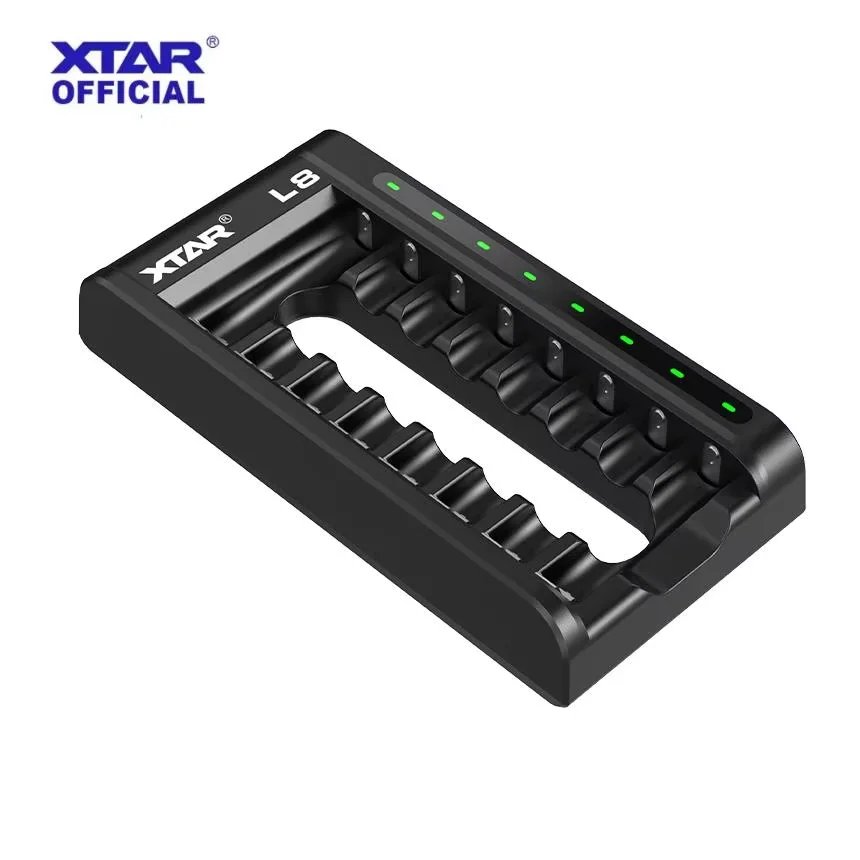 XTAR 8PCS AA 4150mWh 1.5V Li-Ion Rechargeable Battery+XTAR L8 Charger 8-slot Smart Charger For Li-ion Battery Mix-charging