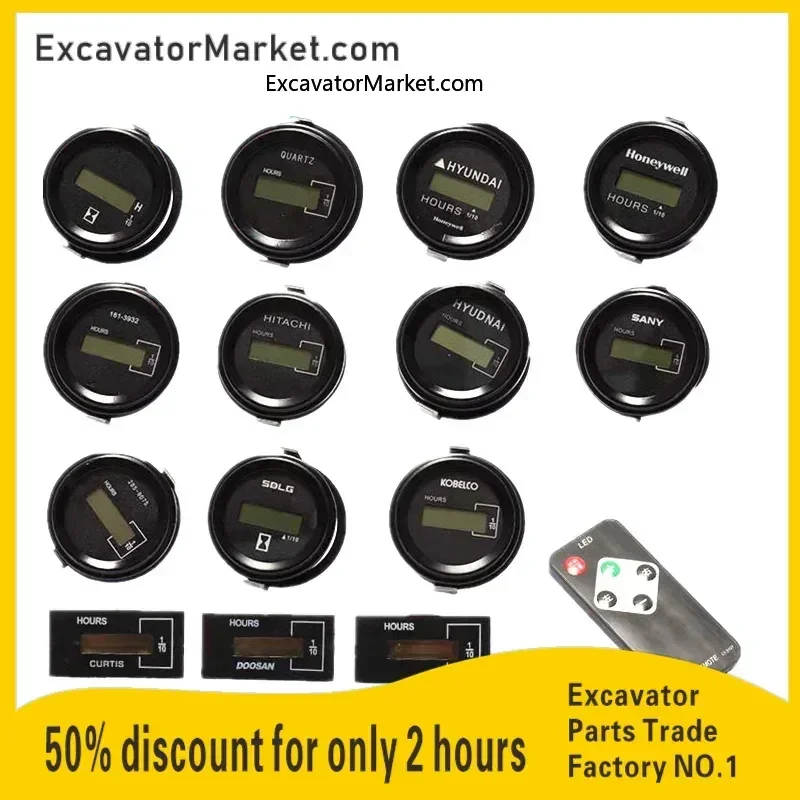 For Doosan Daewoo Carter Kobelco Volvo Hyundai Excavator Parts Remote Control Timer Work Schedule Stopwatch excavator Spare