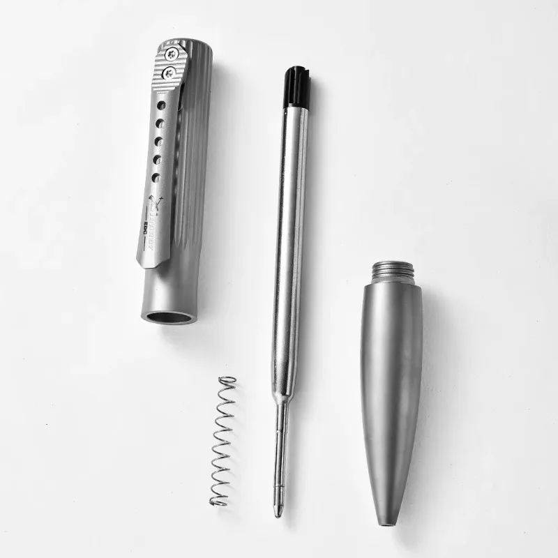 Titanium Alloy Bolt Action Tactical Pen Fidget Self Defense Signature Pen Portable EDC Tool for Outdoor Camping Hiking