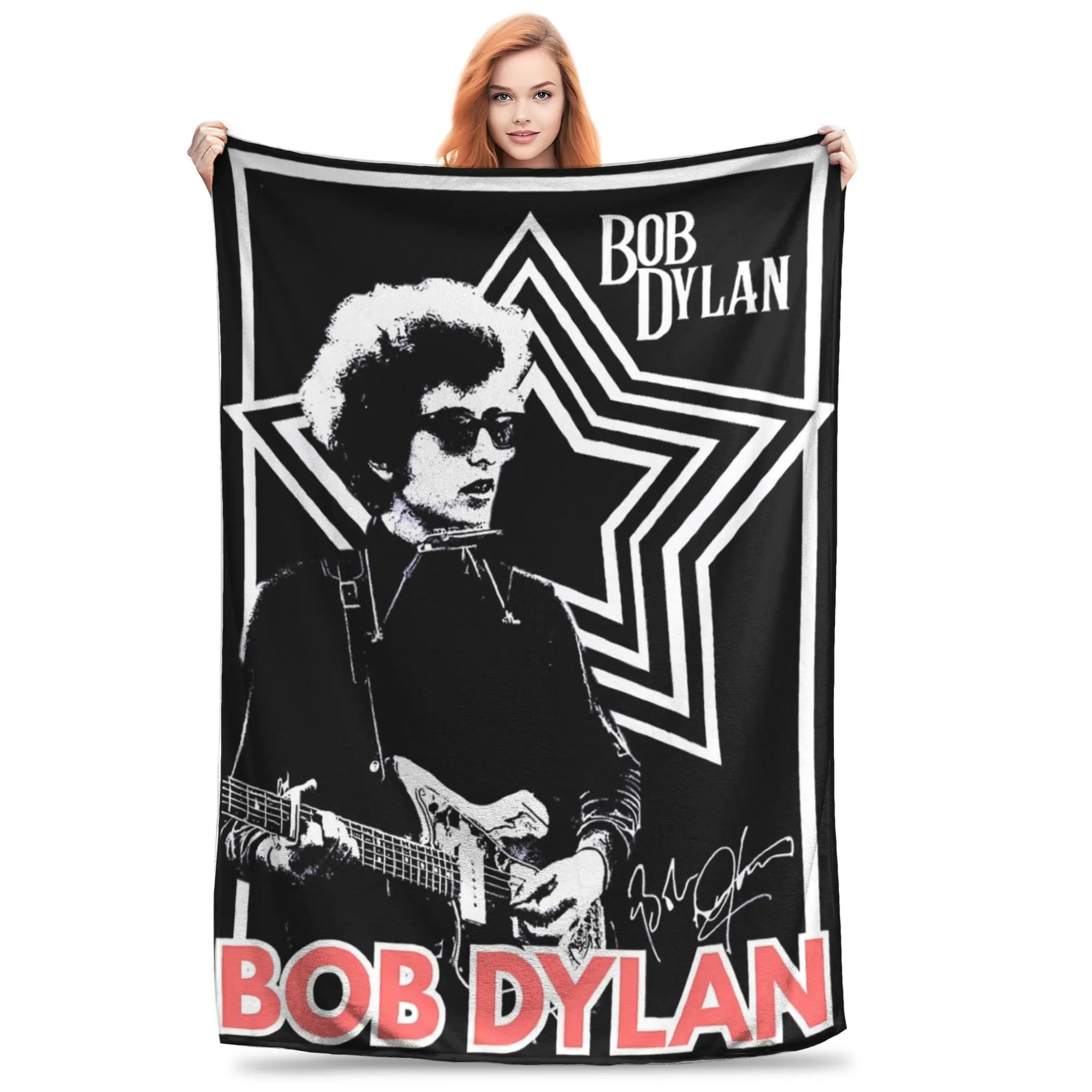 Bob Dylan Singer Folk Music Blanket Multi-size Super Soft and Warm  Throw Blankets for Sofa Couch and Bed