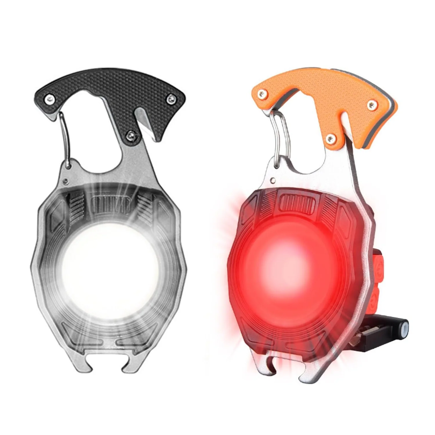 LETOUR 2 Pack Keychain Flashlight 2000 Lumen Rechargeable COB Camping Torch 5 Mode Outdoor Waterproof Portable Pocket Work Light