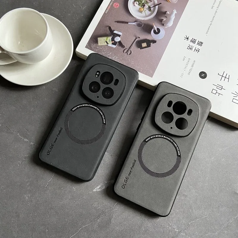 حافظة هاتف مغناطيسية لهاتف هواوي هونور ماجيك 7 6 لايت 5 برو من جلد الخراف غطاء جلد صناعي لهاتف هونور 100 90 80 برو مسطح SE GT