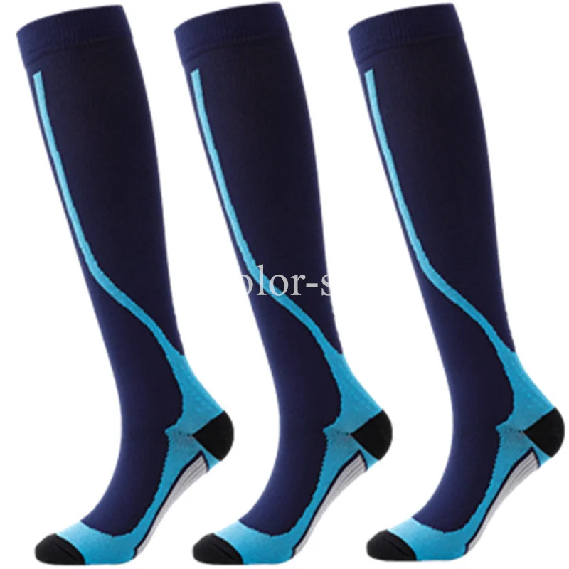 3 Pairs Lot Pack Compression Socks Stocking Running Men Women Compression Cycling Socks Knee High Running Socks Compression