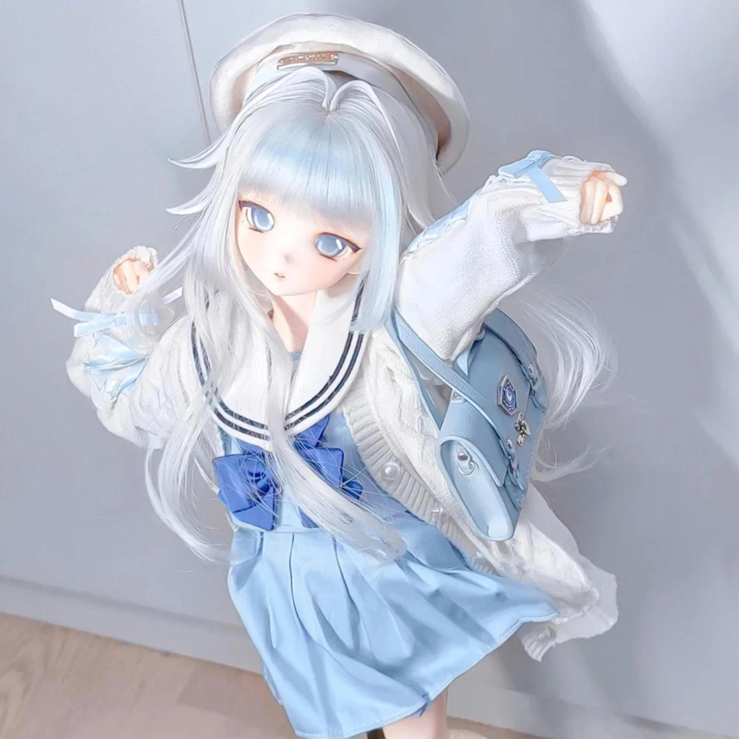 Bjd Doll 1/3 KKS LILI SD Head Two-dimensional Anime Style Elf Art Toys for Female Figure Unclothed Body Resin Figure