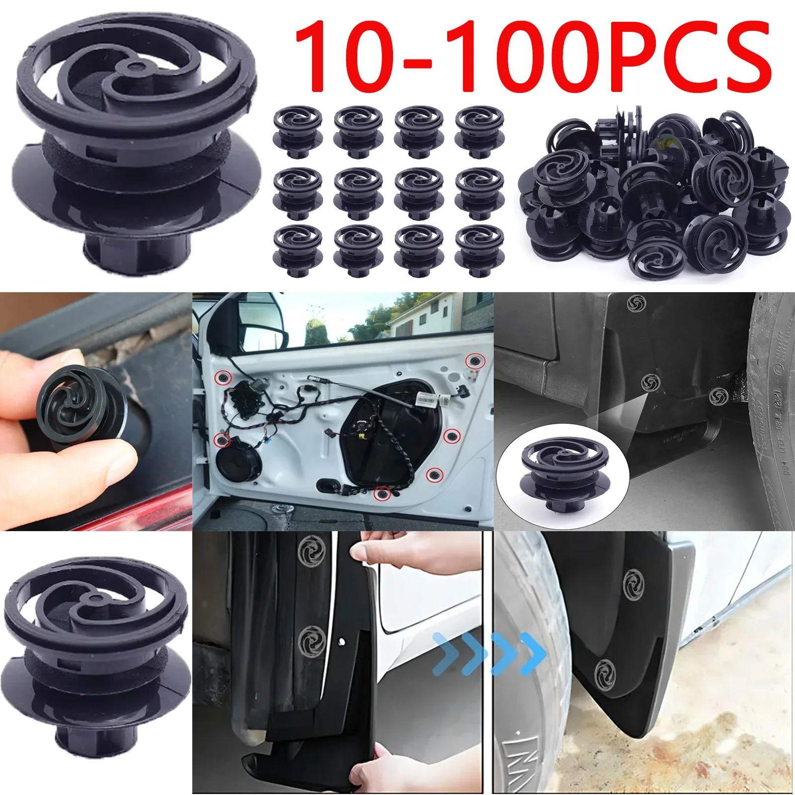 10-100PCS Auto Door Panel Card Trim Clips Interior Fastener Clip Retainers 3B0868243 For Golf Mk4 Passat B5 VW Volkswagen Jetta