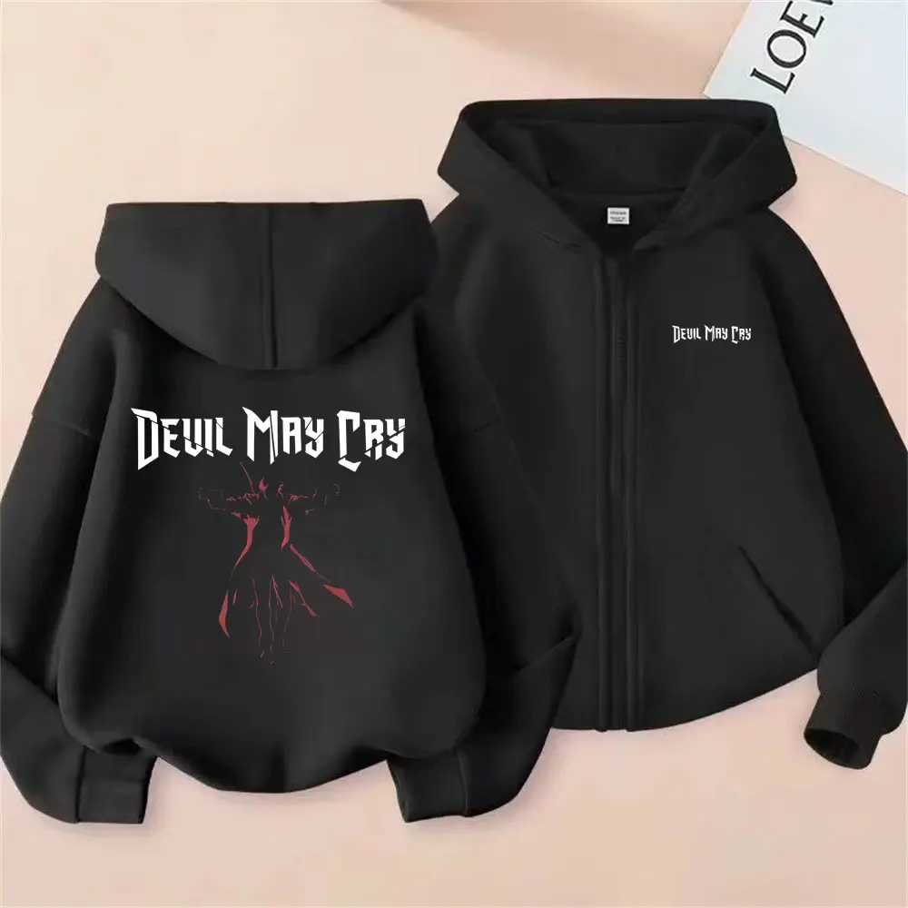 

Game Devil May Cry Dante Zipper Hoodie Men Women Gothic Rock Oversized Zip Up Jacket Male Casual Zip Up Sweatshirt Otaku Lovers