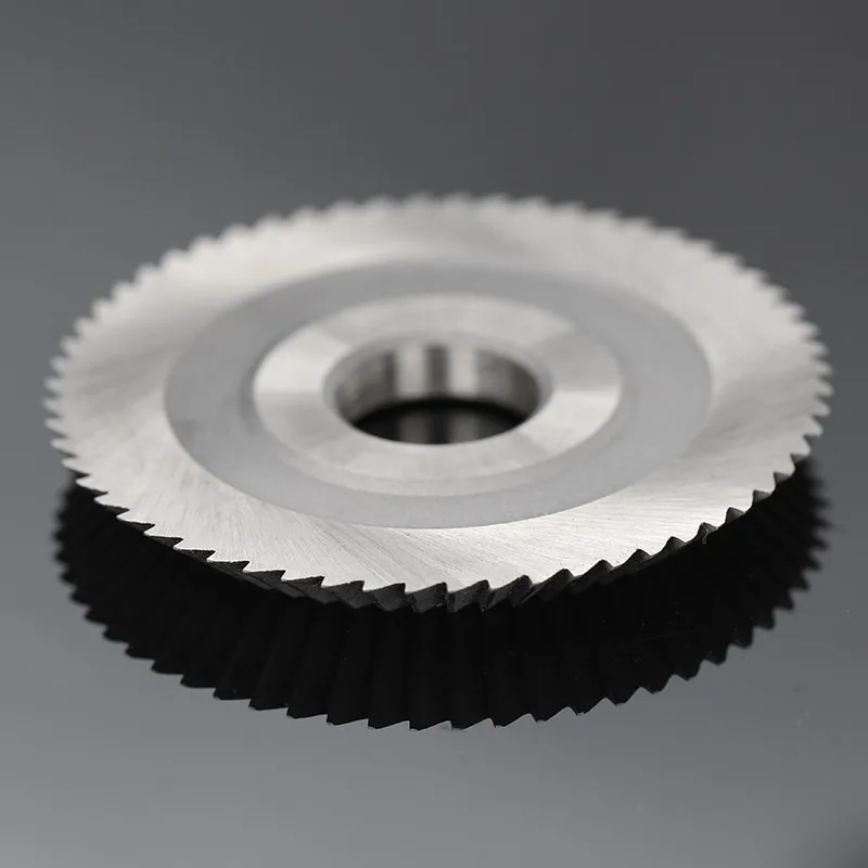 XCAN – découpeuse de disque pour Machine à clés, 60x16x6mm, lame de scie simple face 60T, lame revêtue d'argent/titane pour copieur de clé Horizontal