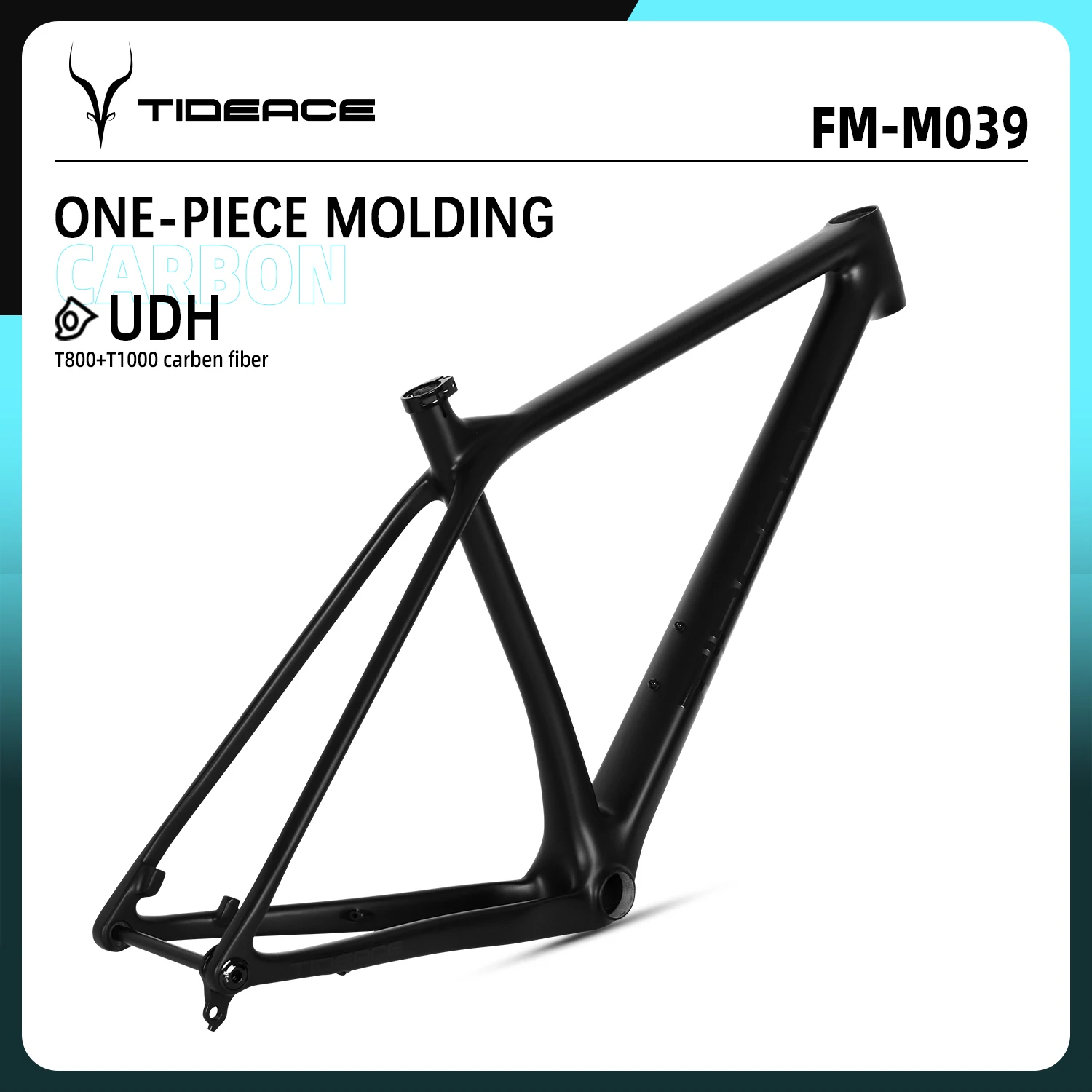 One-Piece Mold UDH XC Mtb 29 Frame 148mm MTB Boost Frame Light Weight 29er Carbon Fiber MTB Hardtail Mountain Bike Frame Tideace