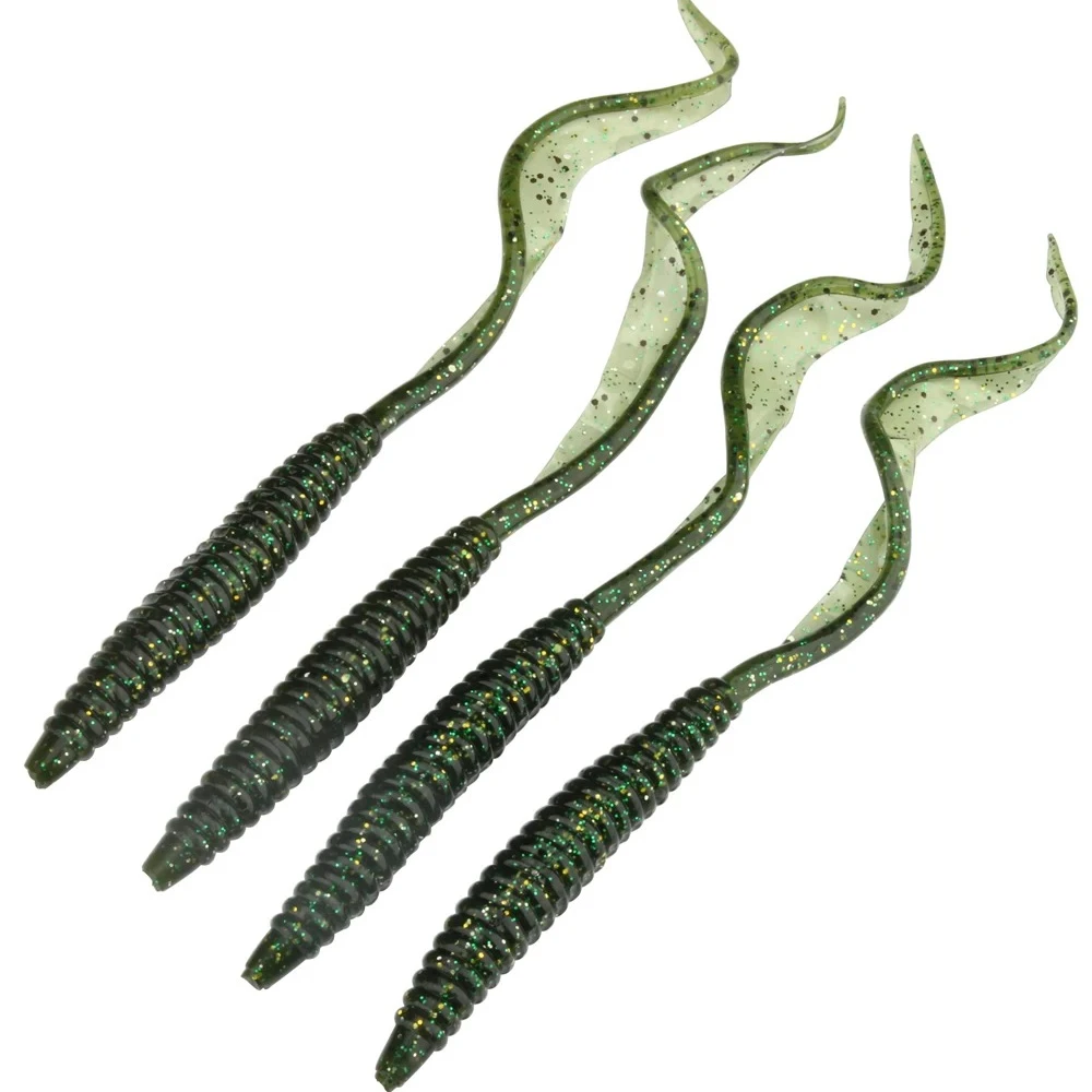 12 Stück Angelköder mit langem Schwanz, Schraubgewinde, einzelne Sichelschwänze, künstlicher Köder, 12 cm/18 cm, 2,2 g/7 g, für verschiedene Angelszenarien – Detail 2