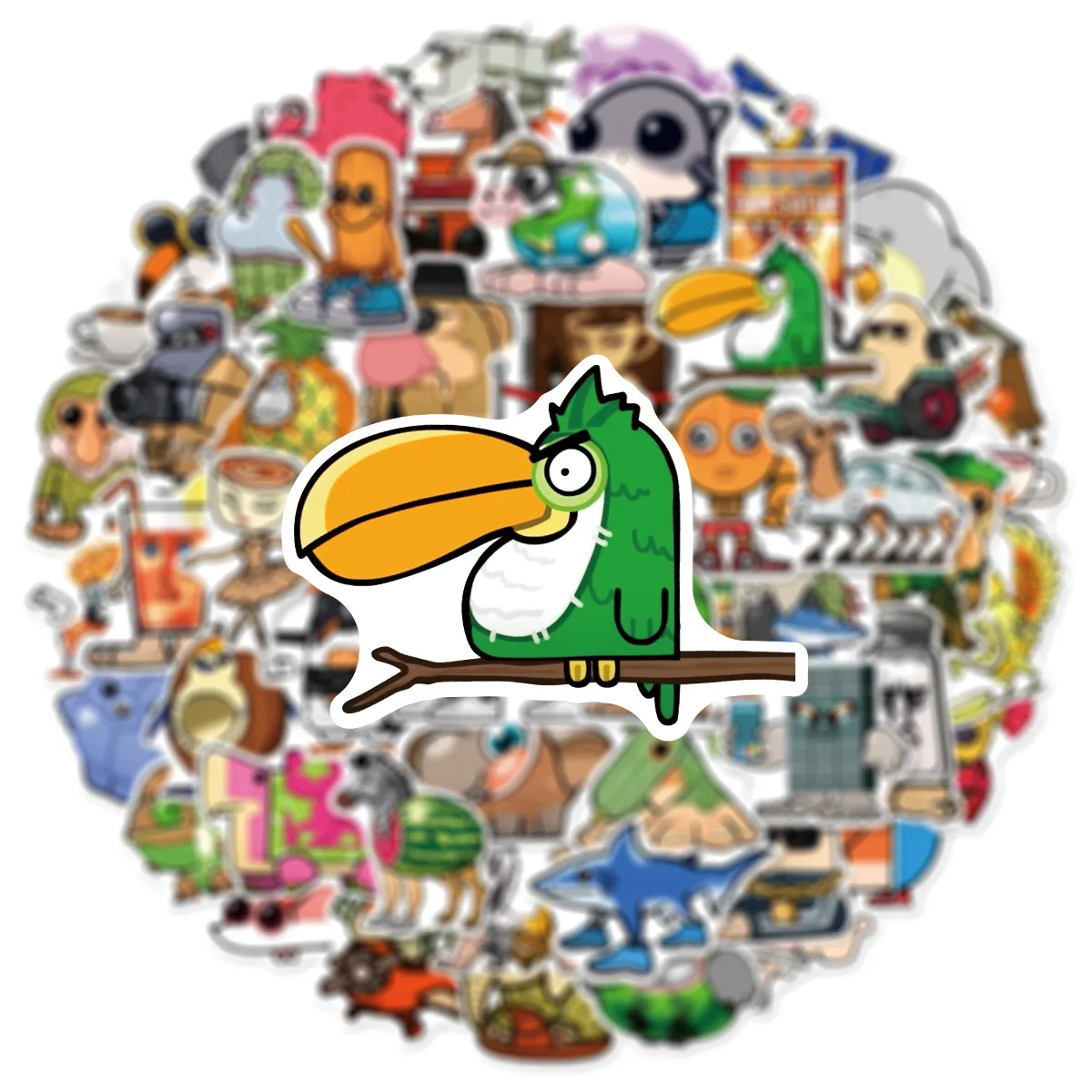 10/50 pçs cérebro podridão italiano brainrot soundboard tung tung tung sahur decoração dos desenhos animados adesivos à prova dwaterproof água brinquedo do miúdo