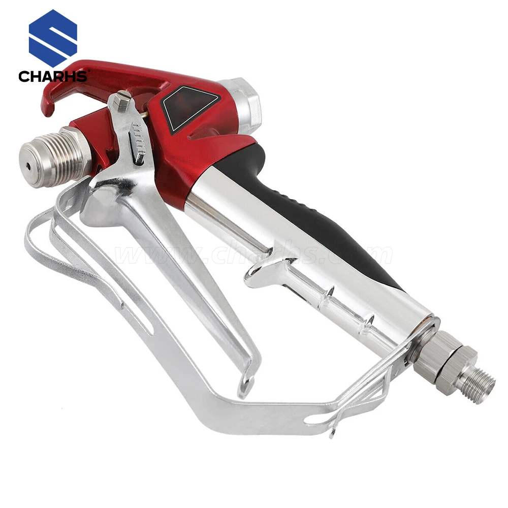CHARHS Airless Spray Gun similar of 538020 2 Finger Trigger Included. 1 Tip Guard. 517 airless tips Built-In airless gun Filter