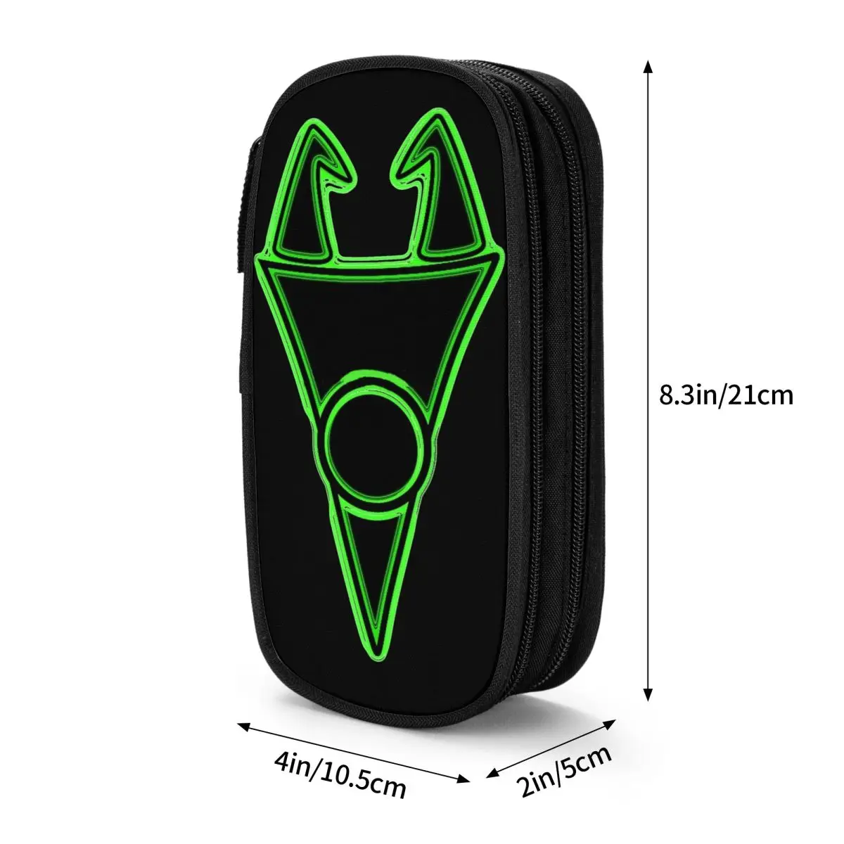 Irken Invader Symbol Pencil Case Invader Zim Pen Holder Bags Kids Large Storage Office Zipper Pencil Pouch