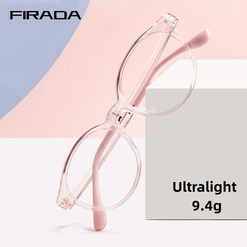 

FIRADA Fashion Girl Eyeglasses Boy Vintage Comfortable Transparent Eyewear Optical Prescription Glasses Frame Children 2604ET