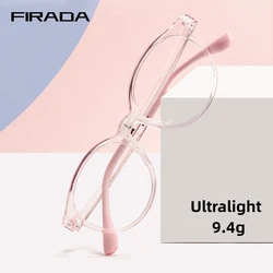 FIRADA Fashion Girl Eyeglasses Boy Vintage Comfortable Transparent Eyewear Optical Prescription Glasses Frame Children 2604ET