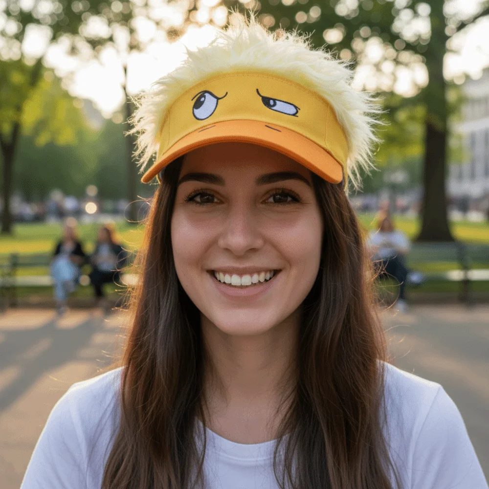 

Lightweight Duckling Decorated Wig Cap Soft Top Breathable Embroidered Baseball Cap Fashionable Versatile Duck Tongue Cap