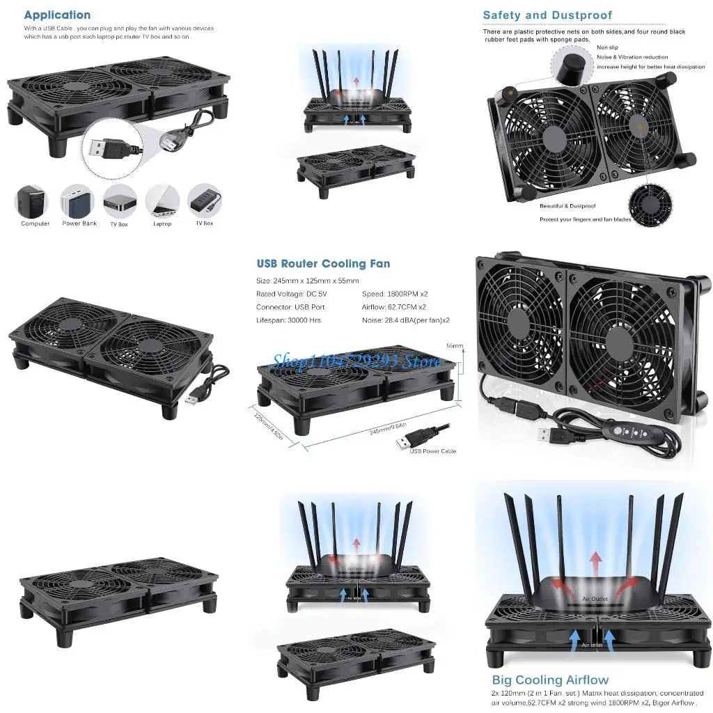 

Y2GD 2x120 мм вентилятор компьютера 2400 об / мин с регулируемой скоростью для ПК -шасси управление температурой водяной