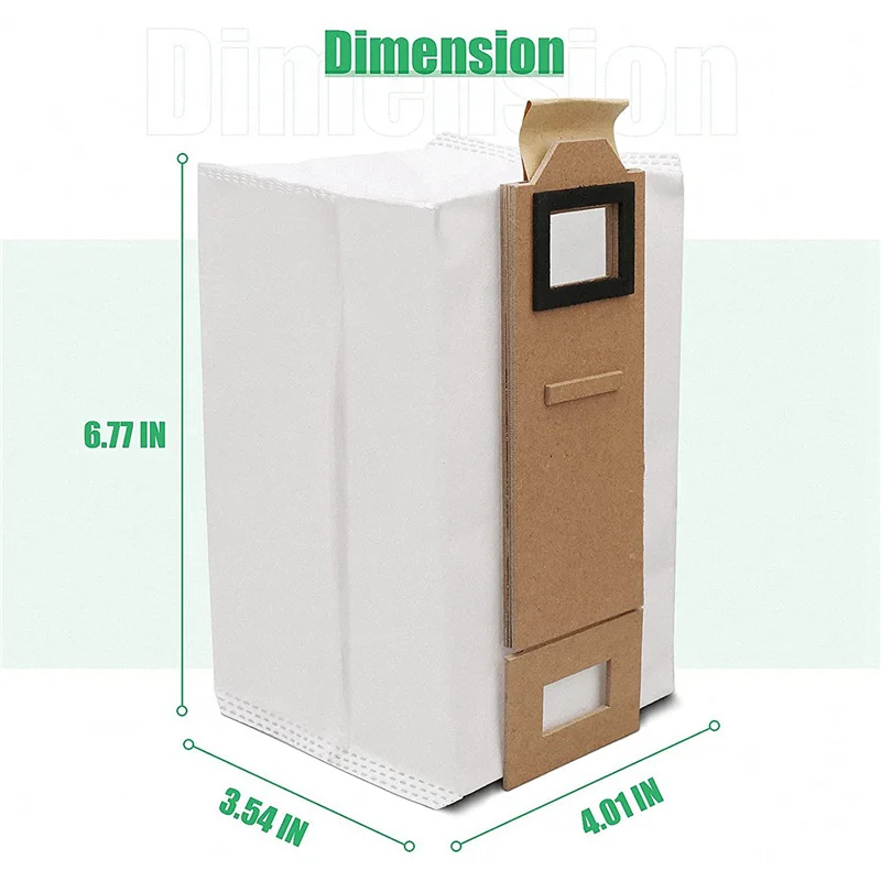A55X-20 Pack Vacuum Bag For Roborock S7 Dust Bag Replacement Compatible For Roborock S7 T7S T7S Plus Vacuum Cleaner