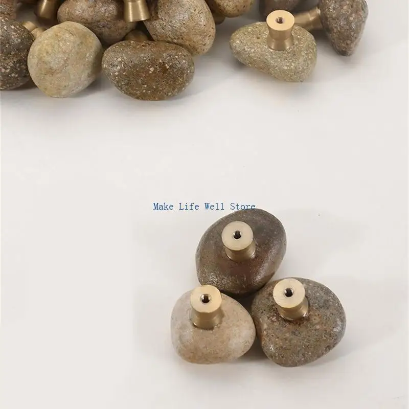  5Pcs Cobblestone Cabinet Knob Furniture Decorative Handle Wardrobe Pulls Simple Drawer Knob Furniture Hardware