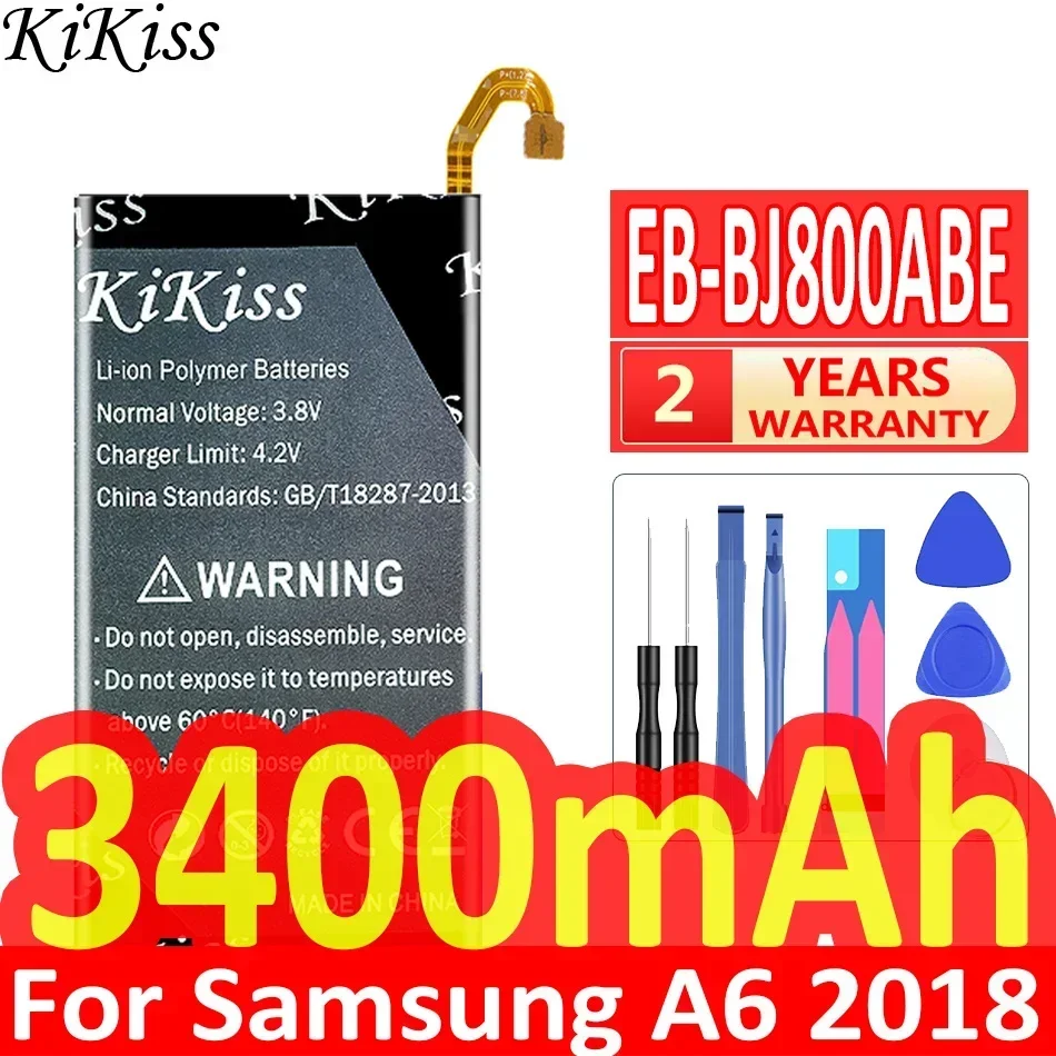 KiKiss Battery For Samsung Galaxy A9 A6 J6 Plus Pro 2016 2018 A9Plus A9Pro A6Plus A9000 A9s A920F A9200 A605G A6050 A600F J600F