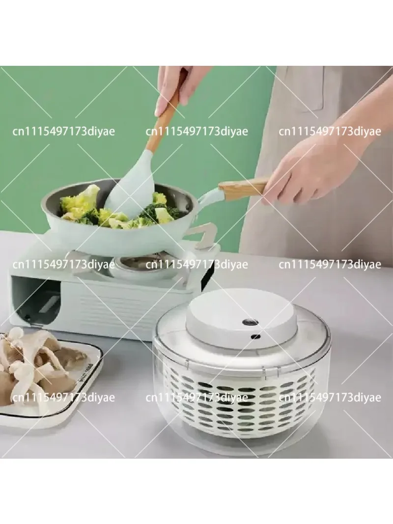 Electric Salad Spinner Large Capacity Fruit Vegetable Drain Basket Kitchen Washing Dryer Tool