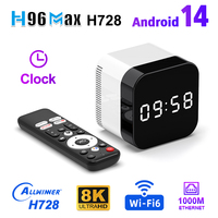 H96 MAX H728 Smart TV Box Android14 ATV TV Box 8K 4K@60fps 1000M/LAN Wifi6 BT5.0 Google Voice Assistant Media Player Set Top Box