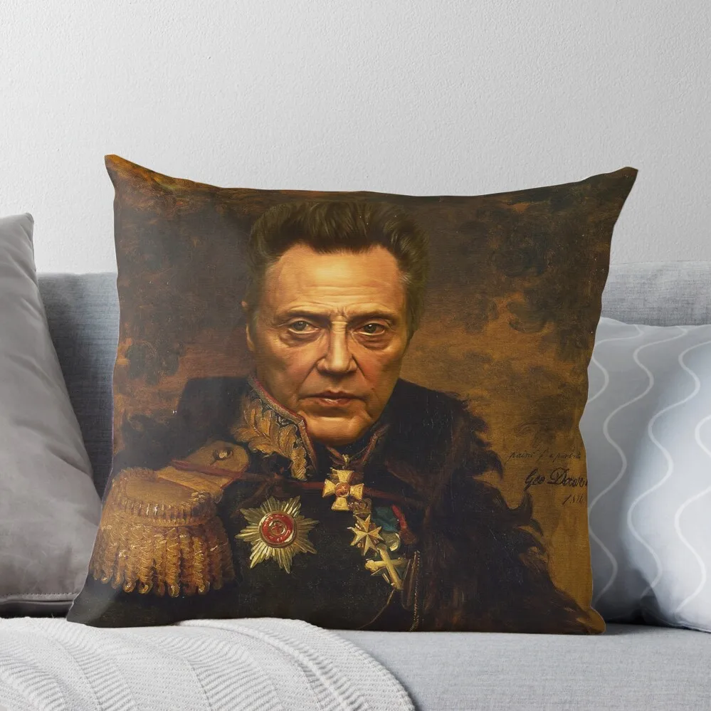 

Christopher Walken - replaceface Throw Pillow christmas pillow case Marble Cushion Cover