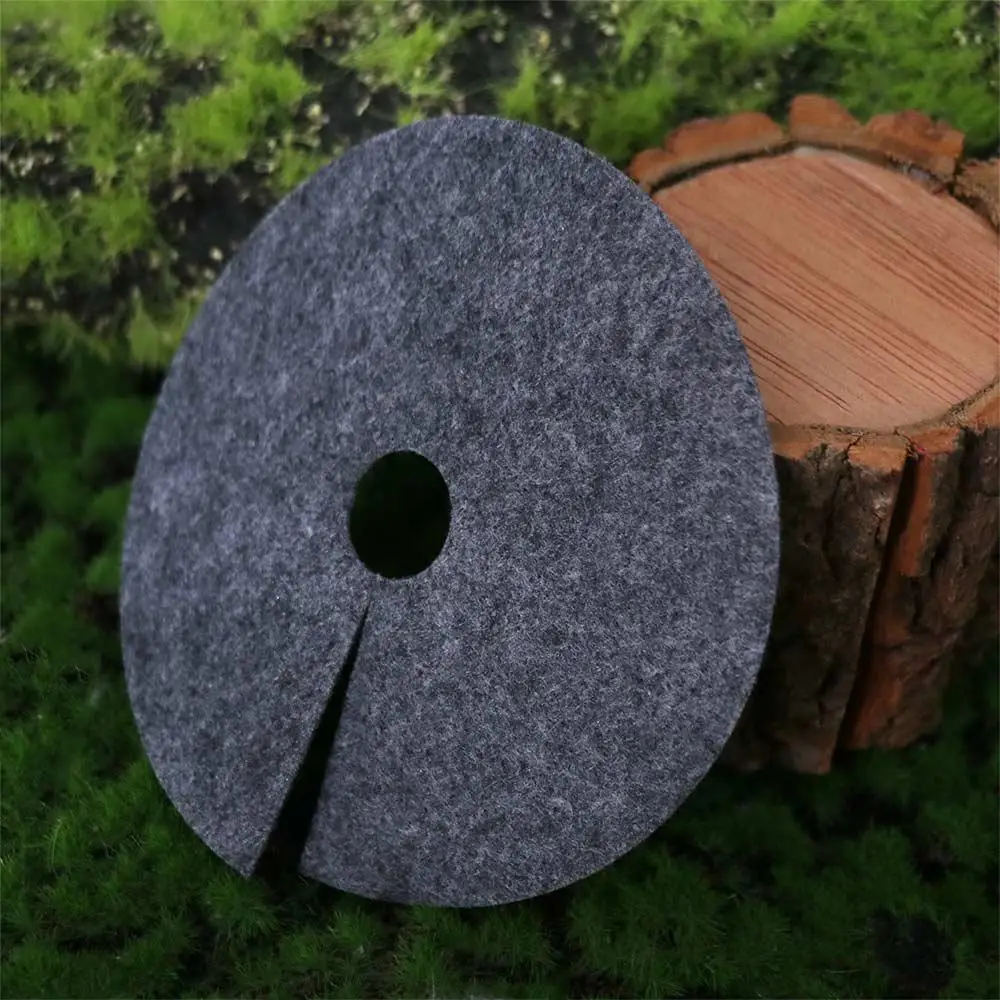20pcs Degradable Round Weeds Barrier Mats Breathable Non-woven Tree Protector Mat Moisturizing Weeds Mulch Ring