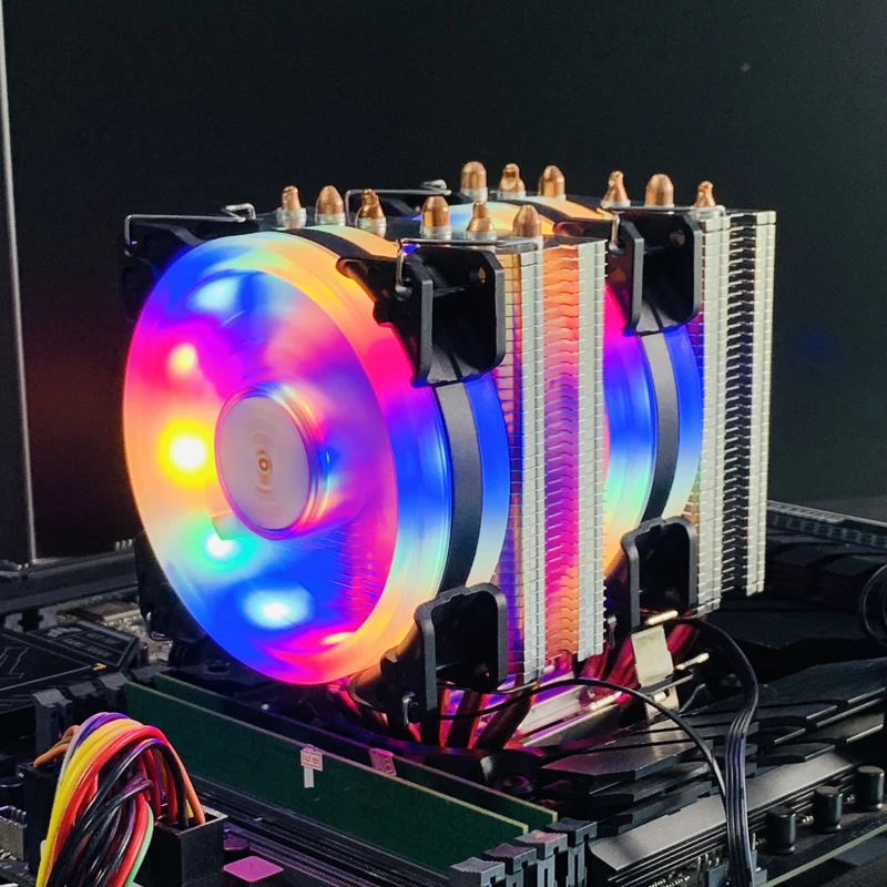 

6 тепловых трубок, кулер для процессора Towers, процессор RGB, радиатор для Intel LGA 1150 1151 1156 1366 1200 1700 2011 AM3 AM4 AM5 Ventilador