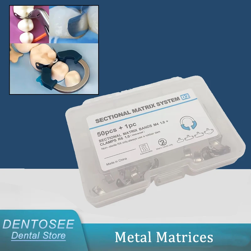 

Dental Matrix Bands Set with NiTi Rings - Sectional Contoured Matrix System for Molar & Premolar Restorations