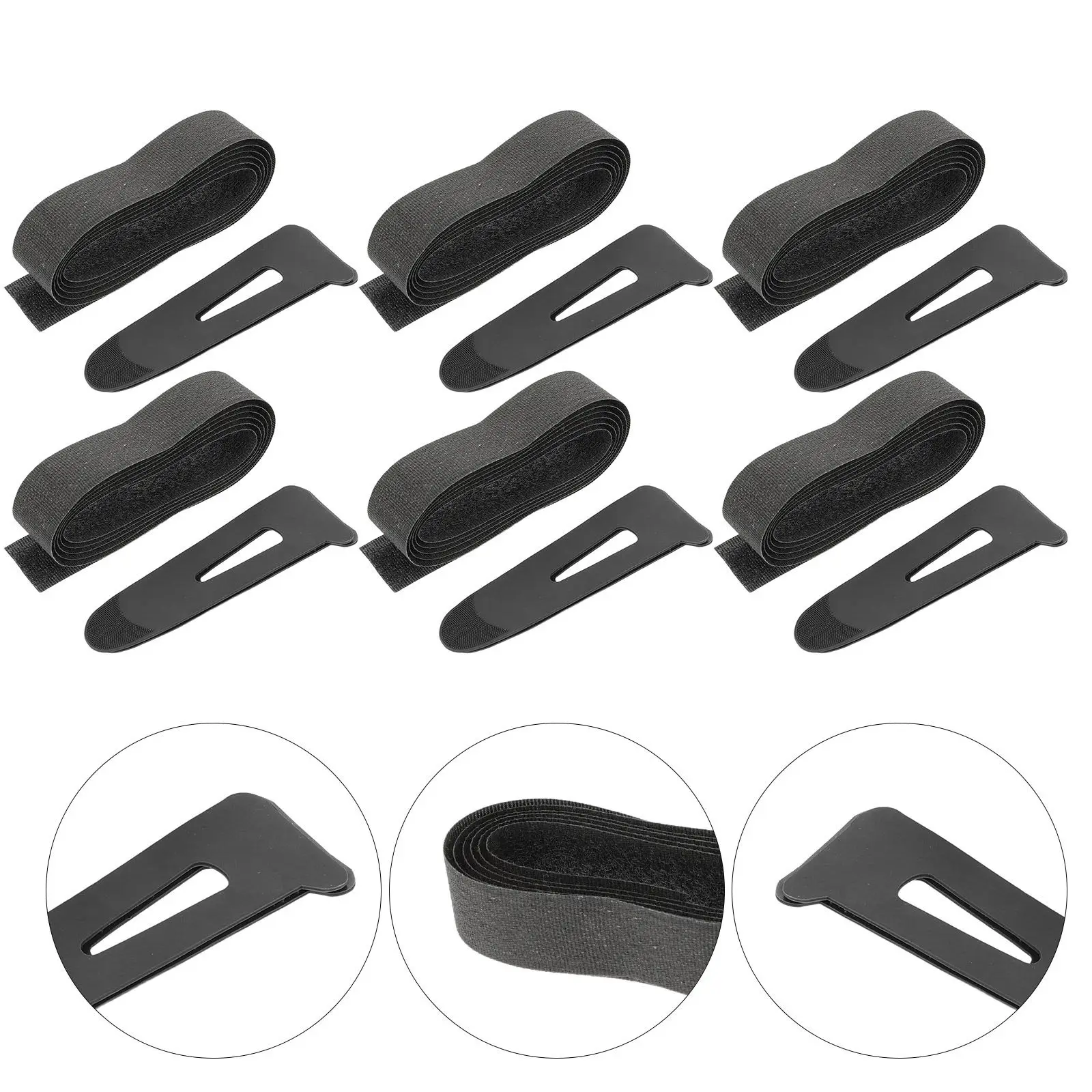 

12Sets Outerwear Cuff Fastener Adjustable Sleeve Sticky Band for Coats Down Parkas Reusable Cuff Closure Tape for Ski Jacket