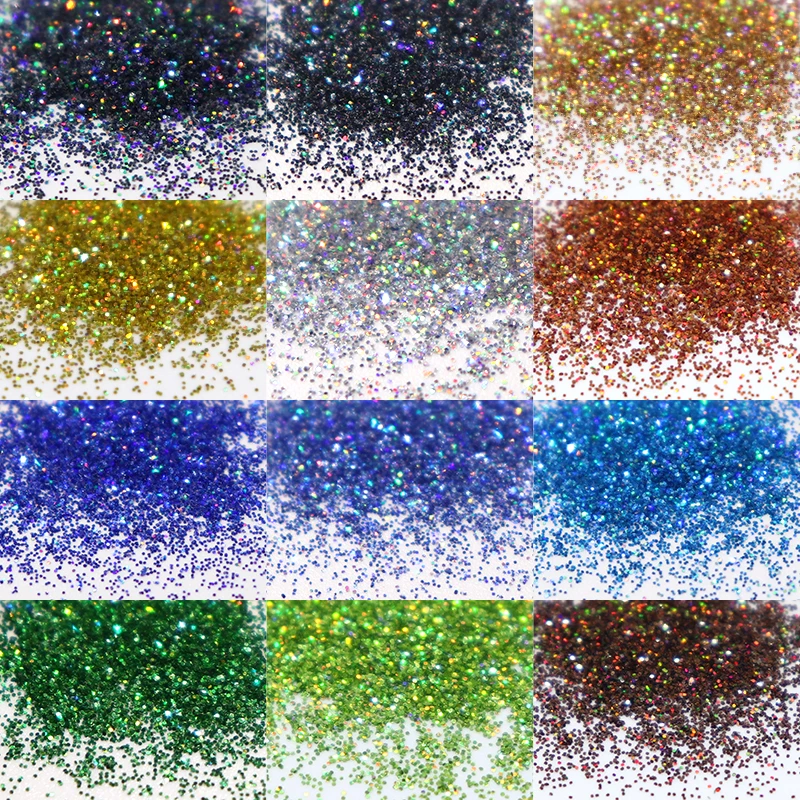 50g 0.2mm Holographic Glitter Powder Laser Pigment Filling For DIY UV Epoxy Resin Molds Fillers Jewelry Making Nail Accessories