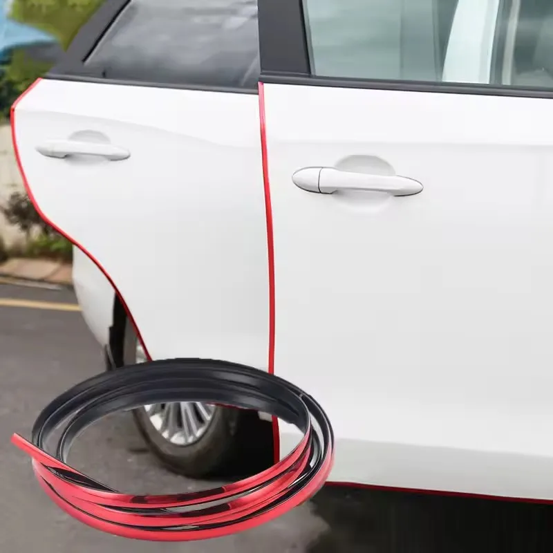 5M Carbonfaser Auto-Türkantenschutz Zierleiste Kratzschutz Chrom DIY Silber Karosserie-Schutzstreifen – Detail 7