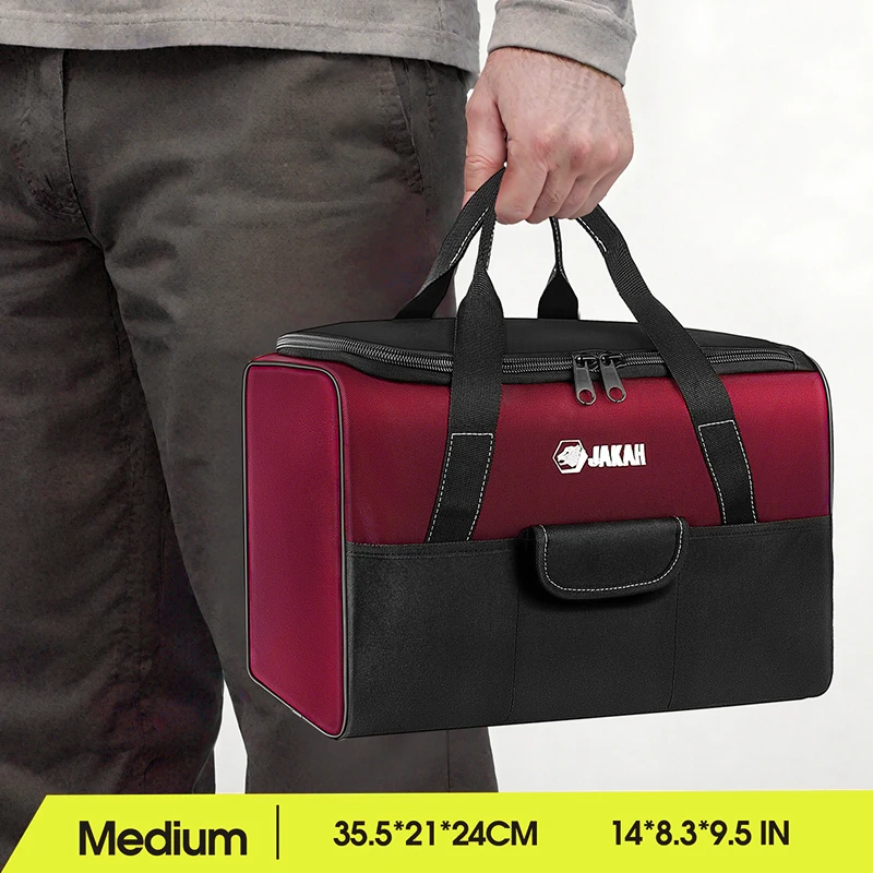 Robuste Werkzeugtasche mit breiter Öffnung und Taschen – Detail 11