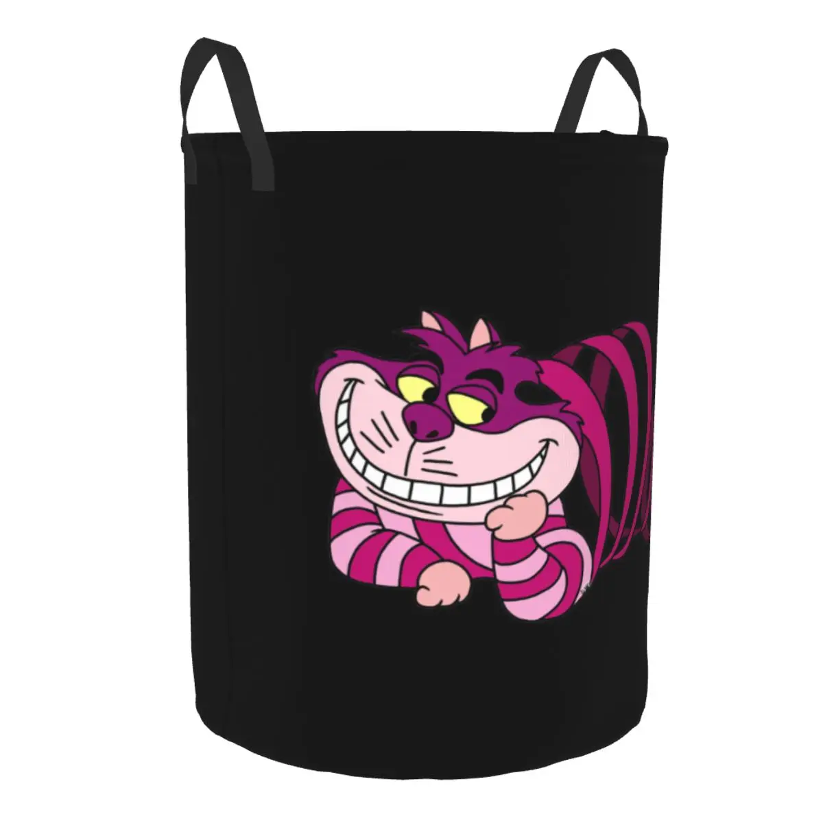 Customized Cheshire Cat Laundry Hamper Large Storage Basket Alice In Wonderland Cartoon Girls Boys Toy Organizer