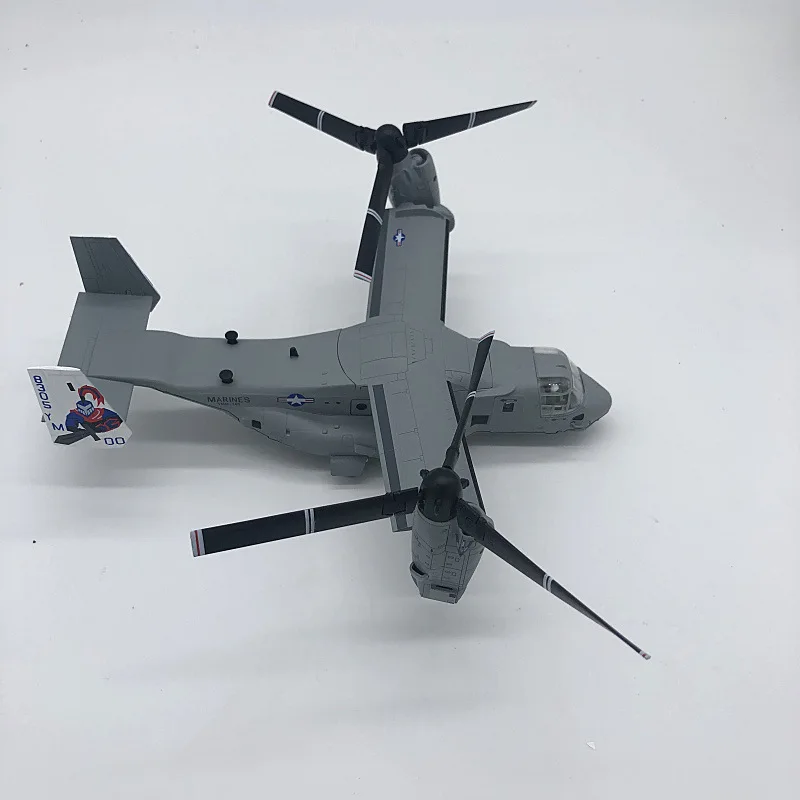 1/100 Scale U.S. Boeing Bell V-22 Fishhawk Alloy Model Plane Display Stand Collection Gift Mini Decorative Home