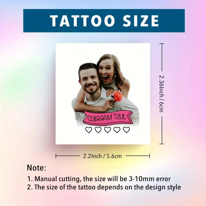 coppia personalizzata tatuaggio temporaneo amante della confessione personalizzato solo sposato carino matrimonio divertente adesivo donne uomini amano il cuore 15 PZ